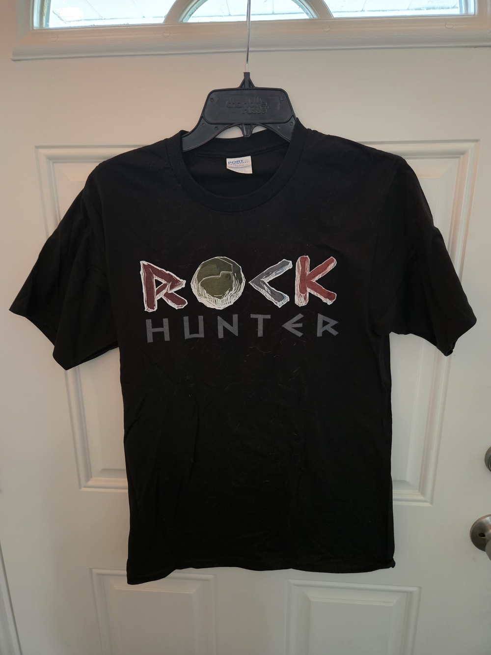Port and Company Rock Hunter Graphic Tee - Black with Red and Olive Accents